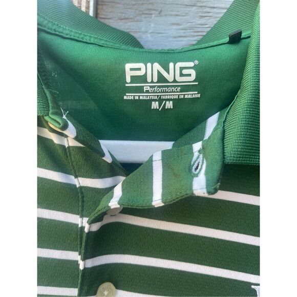 Men’s Ping Green Short Sleeve Polo Shirt Size Medium - Picture 5 of 5